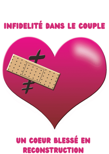 Représentation d’un cœur blessé symbolisant la trahison et la réparation après une infidélité dans le couple